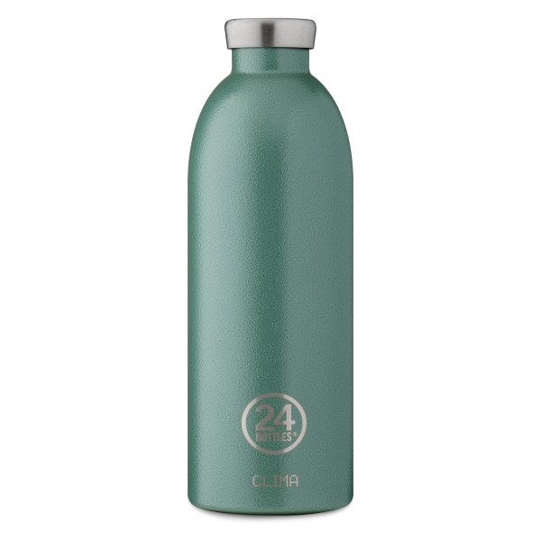 24 Bottles Thermosflasche CLIMA Edelstahl 850 ml, moosgrün - Doppelwandige Trinkflasche moss green - Design Isolierflasche 24Bottles.