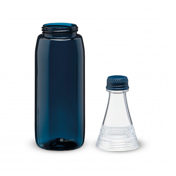 Leichte Wasserflasche aus Kunststoff - Aladdin Trinkflasche FRESCO TWIST & GO deep navy - auslaufsicher, BPA-frei ...