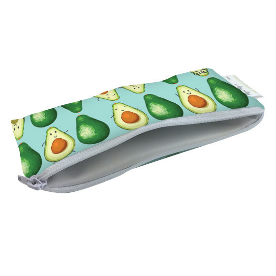 Mini Snackbag von itzy ritzy - wiederverwendbare Snack- und Lunchtüte AVOCADO PRINT. Snacktasche mit Reißverschluss.