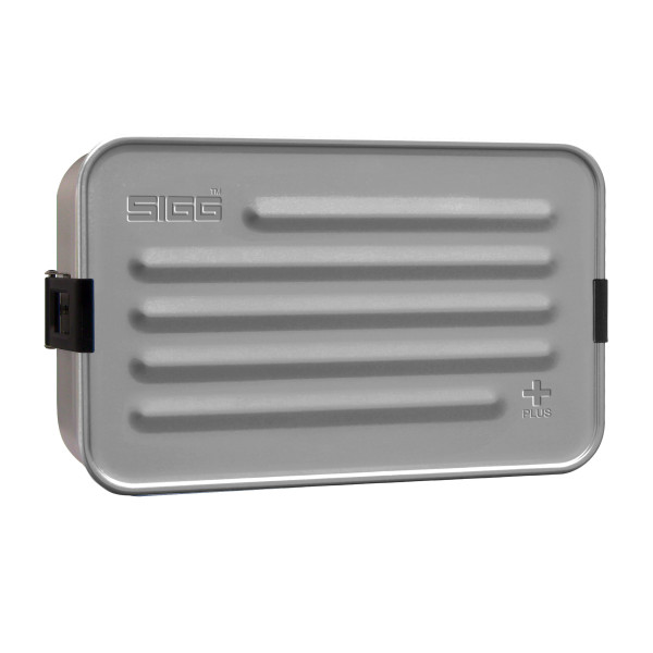 Große, stylische Alu Lunchbox PLUS L von SIGG. Leichte Lunchbox mit mikrowellengeeigneten Kunststoffinlay + Trennwand.