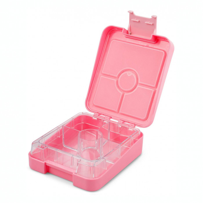 Lunchbox für Kinder EASY, Snackbox mit Fächern - rosa