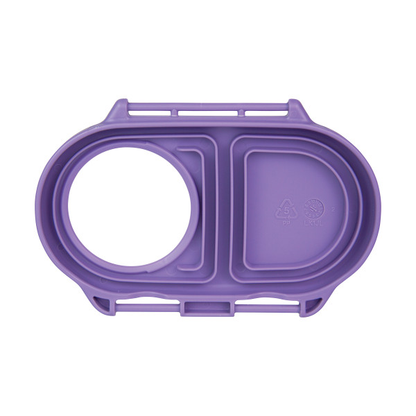Snackbox für Kinder 500 ml - 2 Fächer, lila