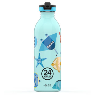 Die tolle, blaue Trinkflasche 0,5 l für Kinder von 24Bottles - KIDS BOTTLE: Sea Friends.