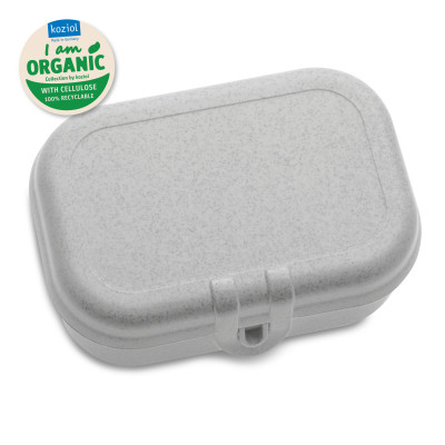 Lunchbox PASCAL S ORGANIC grau von koziol Design, Snackbox für Obst, Gemüse, Nüsse, Snacks oder ein Pausenbrot