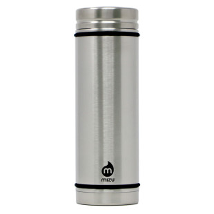 Doppelwandige Thermosflasche V7 von MIZU Design. Isolierflasche aus Edelstahl. MIZU Edelstahltrinkflasche mit Trageschnur.