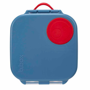 Snackbox blau-rot für Kinder von b.box. Die b.box mini Brotbox blue blaze. Kleine b.box 3 Fächern (ein flexibles Fach in dunkelrot).