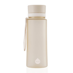 Kunststofftrinkflasche, Farbe: sand. Auslaufsichere equa Trinkflasche 600 ml. Tritan-Flasche mit Trageschlaufe.